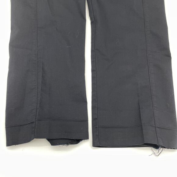 ADIDAS Pants Black Cropped Ankle Stretch Athletic (FLAWED) Women's Sz 2 - Picture 4 of 8